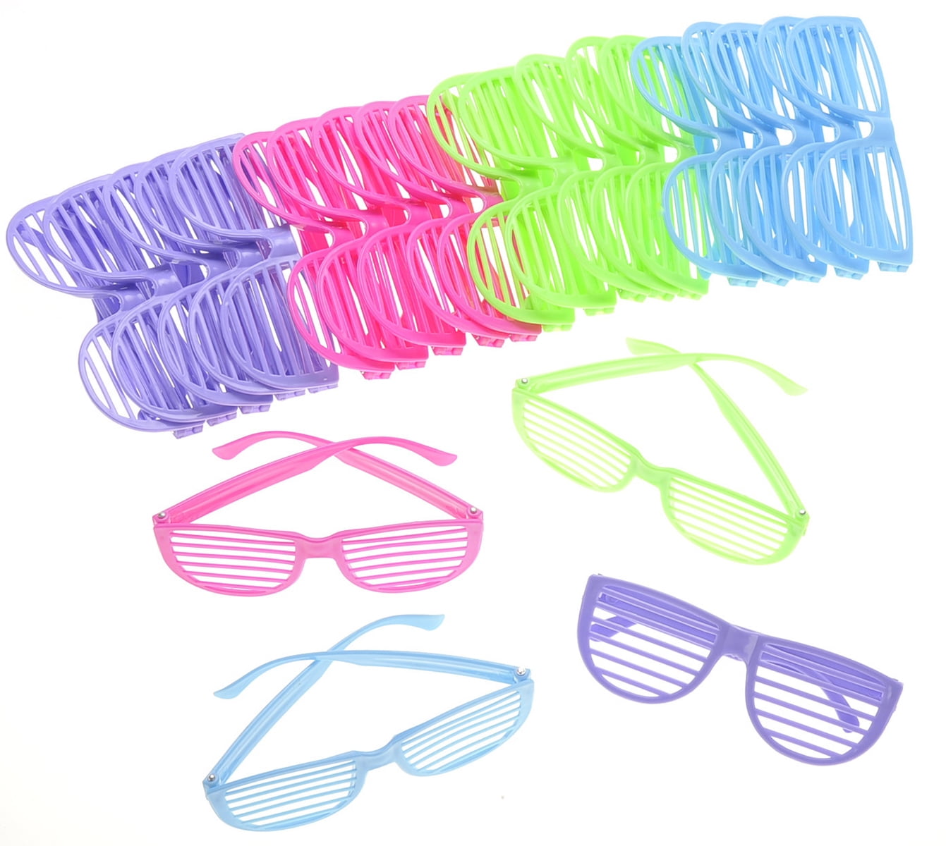Keepin It Cool Multi-color Costume Glasses, (Pack of 12)