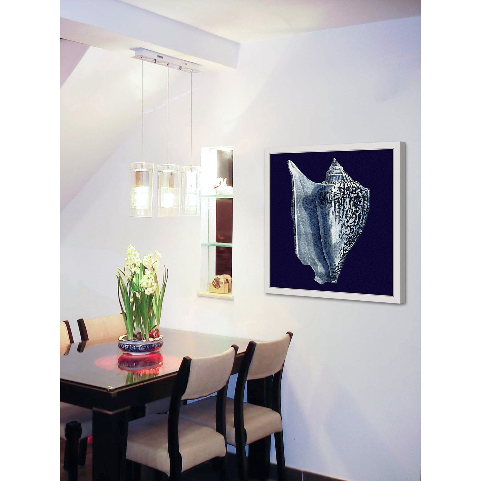 Marmont Hill "Indigo Shell I" Framed Painting Print