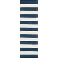 thumbnail image 2 of SAFAVIEH Montauk Saranna Striped Cotton Runner Rug, Navy/Ivory, 2'3" x 11'7", 2 of 5