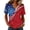 Red-#003, variant on Women's American 250th Anniversary T-Shirt 4th Of July Patriotic Design Shirt V Neck Short-Sleeved American Flag Red White and Blue Independence Day Clothes,Watermelon Red XL