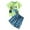 Green, variant on Hiijoy Infant Boys Clothes Set Short Sleeve Graphic T Shirt and Shorts Set for Kids