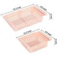 thumbnail image 2 of Fridge Drawer Organizer Set of 2 Kitchen Refrigerator Fridge Storage Box Pink, Blue, 2 of 7