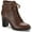 Cognac Smooth, variant on Style & Co. Womens Laurellee Faux Leather Zipper Combat & Lace-Up Boots