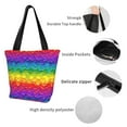 thumbnail image 4 of Sikiie Bright Rainbow Shoulder Bag Casual Hobo Crossbody Tote Bag for Women and Men Large Purse Messenger Bag Travel Work, 4 of 6