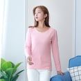 thumbnail image 6 of Underwear T-Shirt Female Warm Thick Soft Cotton Windproof Traceless Underwears Comfortable Clothing Long Sleeve Winter Black L Black L, 6 of 9
