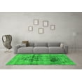 thumbnail image 3 of Ahgly Company Indoor Round Abstract Green Modern Area Rugs, 8' Round, 3 of 4