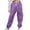 Purple, variant on ZOYOEN Girls Cargo Pants- Cotton Drawstring Casual Fashion Kids Jogger Pants Khaki Size 8