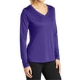 thumbnail image 4 of Mafoose Women's Long Sleeve Competitor V-Neck Tee Purple Small, 4 of 5