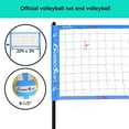 thumbnail image 3 of GAMESUN Portable Volleyball Net Set System-Portable Volleyball Set for Backyard with Professional Volleyball Net, Wrap Yarn Volleyball and Pump, Boundary Line, Carry Bag, 3 of 5