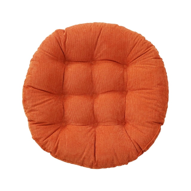 Cojín de asiento circular para sentarse, cojín para silla, cojín de lectura, decorativo, versátil, alfombrilla para asiento, 54,9 x 54,9 cm, para ver Naranja