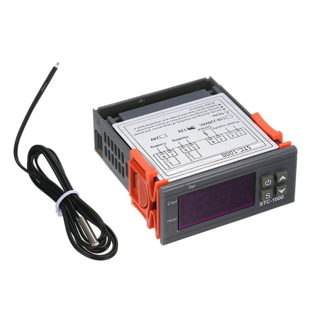 Controlador de temperatura digital STC-1000 Termostato centígrado de enfriamiento de calefacción con Tomshoo 12V