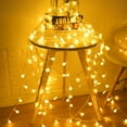 thumbnail image 4 of Cadena de luces LED con forma de estrella diseñada en 3D, resistente al agua y extensible para decoración interior y exterior, bombillas de bajo consumo en blanco cálido y colorido, cadena de luces, 4 of 8
