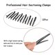 thumbnail image 5 of Juego de 12 pinzas para cabello, diseño práctico para peinados perfectos, color negro, material plástico y metal, longitud aproximada de 10 cm, ideal para manejar cabello grueso o rizado., 5 of 6
