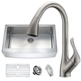 thumbnail image 2 of anzzi elysian stainless steel 36'' x 21'' farmhouse kitchen sink with faucet, 2 of 5