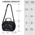 thumbnail image 4 of FORMRS Student Lunch Bag Insulated Reusable Cooler Box with Zipper Pockets, Blue Stars Pattern, 4 of 9