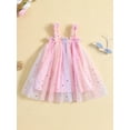 thumbnail image 2 of Bagilaanoe Toddler Baby Girl Summer Dress Stars Print Sleeveless A-line Princess Dresses 12M 18M 24M 3T 4T 5T Kid Patchwork Tulle Skirt, 2 of 8