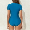 thumbnail image 4 of PEASKJP Women Rash Guard Set Rash Guard UV Protection Printed Surfing Swimsuit Swimwear Bathing Suit, Blue S, 4 of 5