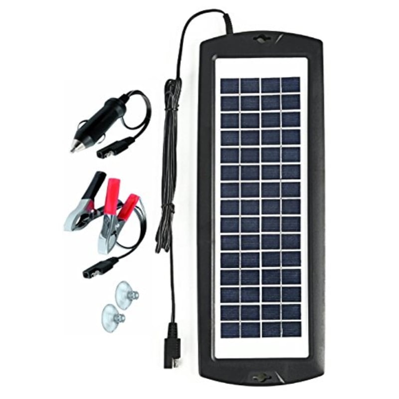 Sunway Solar Car Battery Charger 12V Battery Trickle Charger Maintainer  Solar Panel Power Charger Portile Backup For RV Motorcycle Boat Marine  Trailer Tractor Powersports ATVs Snowmobile 