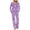 B-Purple, variant on Mqqzkk Womens Pajama Sets 2 Piece Cute Printed Pjs Sleepwear Soft Comfy Loungewear Long Sleeve Pullover Top and Pants L