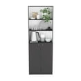 thumbnail image 4 of 74" Wide Bookcase , 3 Pieces. 11 Shelves & 2 Double-door Cabinet. Living Room, Office Use. , Versatile Storage Matt Gray/white. Office, Room., 4 of 6