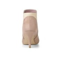 thumbnail image 3 of BLISSFUL STEP Women's Pointed Toe Stiletto Heels Chelsea Ankle Booties Dust Pink 9, 3 of 8