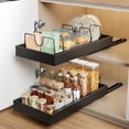 thumbnail image 1 of Organizador de Gabinete Corredero Cocina Cajones Organizadores de Alacena Sartenes y Ollas Organizador de Tapas de Ollas Platos en Alacena Cajones Deslizables para Cocina Negro Metal 1 Piezas, 1 of 7