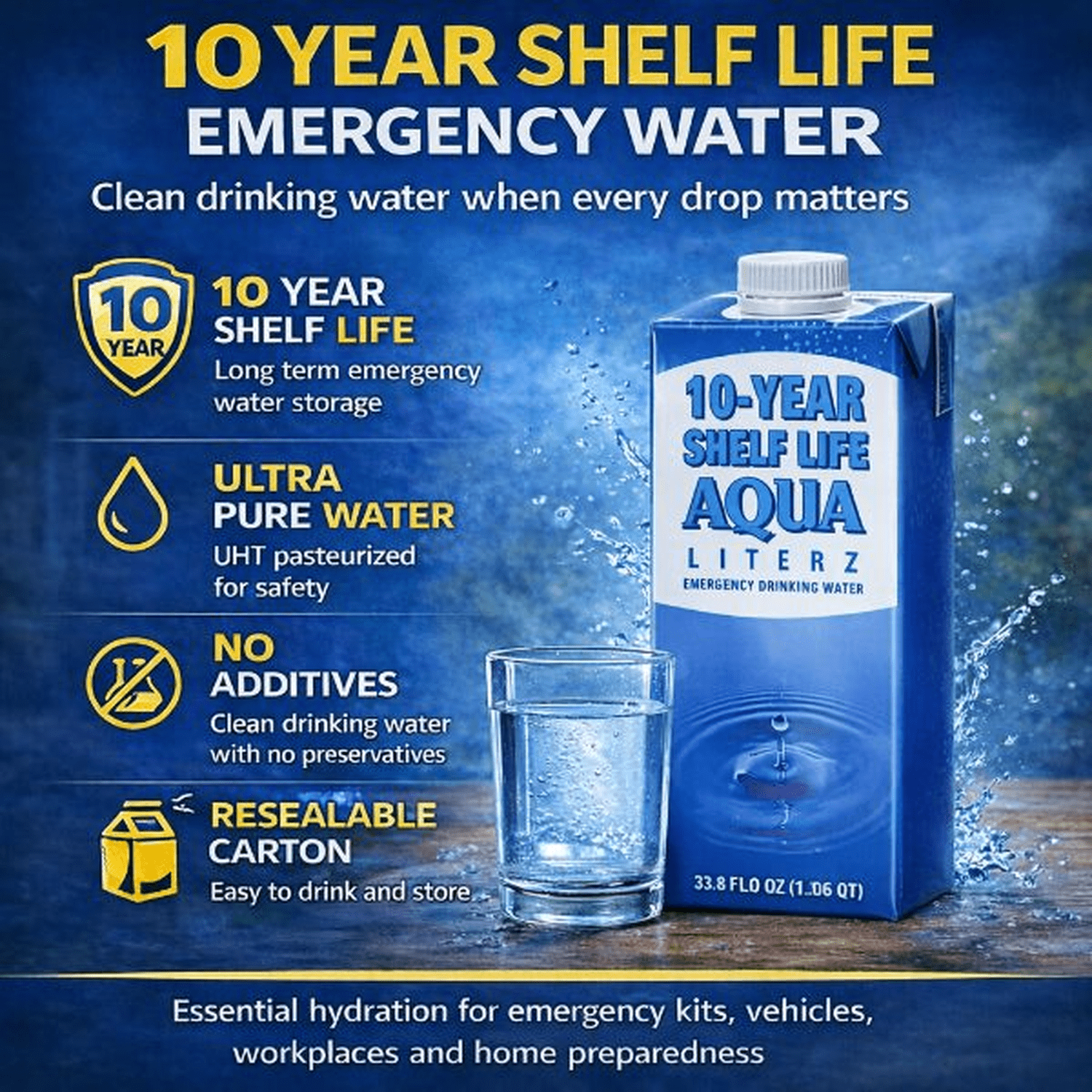 Free Shipping! Ready America Emergency Food and Water Kit for 2