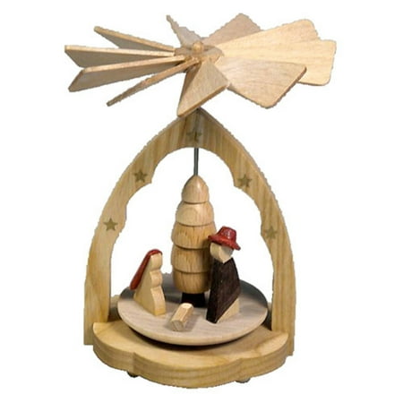 Richard Glaesser Miniature Pyramid with Nativity - Natural