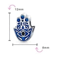 thumbnail image 3 of CHOK Bling Jewelry Crystal Blue Evil Eye Protection Dangle Charm Bead .925 Sterling Silver, 3 of 4