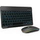 thumbnail image 1 of Innotech SC Combo de Teclado y Mouse Bluetooth Recargable Juego de Teclado de Mouse Inalámbrico Compacto Portátil Ultradelgado con Retroiluminación de 7 Colores para Android Windows Tableta Teléfono Celular iPad 13 y Superior - Negro, 1 of 8