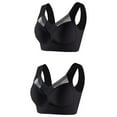 thumbnail image 3 of Bigersell Racerback Bras for Women Discount Plus Size Bras Women Womens Bra Balconette Bra Style R-830 Women Bras Sports Bras Big Girls Plus Pullover Bra Hook & Eye Bra Closure Black XXL, 3 of 3