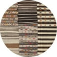 thumbnail image 1 of Ahgly Company Machine Washable Indoor Round Contemporary Bakers Brown Area Rugs, 4' Round, 1 of 7