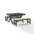 thumbnail image 4 of Crosley Furniture Hayden Wood 3 Piece Butterfly Leaf Trestle Dining Set in Slate, 4 of 10
