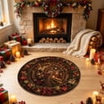 thumbnail image 5 of 3D Rugs Optical Illusion Round Christmas Rug, 23.62 Inch Non Slip Absorbent Polyester Doormat, Stain Resistant Washable Floor Mat for Entryway, Kitchen, Bathroom and Xmas Home Decoration, 5 of 6