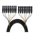 thumbnail image 1 of Cable de Extensión de Audio Balanceado Profesional Multimedia XLR de 3 Pines, Macho A Hembra, de 8 Canales y 2 M, 1 of 5