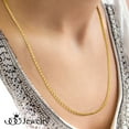 thumbnail image 4 of 555Jewelry Stainless Steel High Polish Classic Charm Cable Chain Twisted Singapore Rope Link Secure Single Claw Clasp Necklace Women Men Unisex Jewelry Accessory, Yellow Gold 20 Inch, 4 of 7