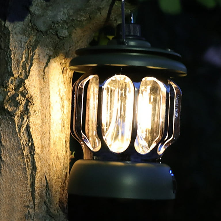 Led Camping Lights Rechargeable Retro Metal Camping Lights Battery