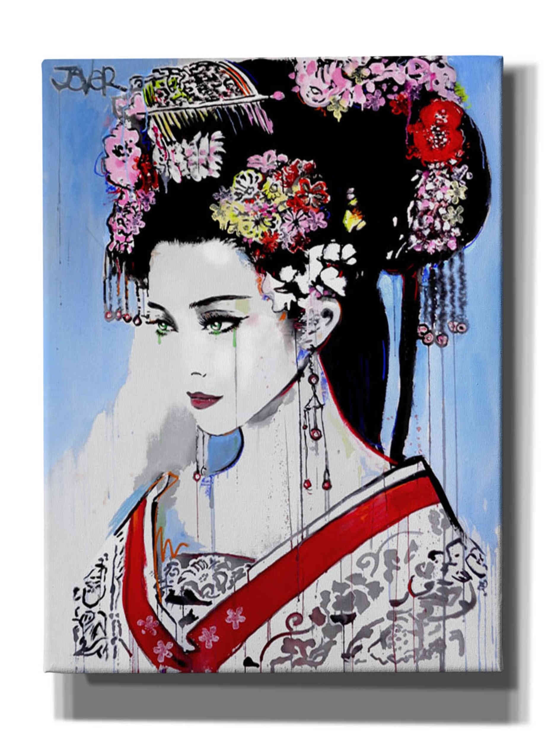 Empress Floral Acrylic Glass Wall Art, 12" x 16"