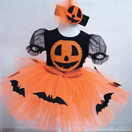 

Bat Girls Princess Dresses Outfits Tutu Baby Tulle Dress Pumpkin Girls Dress&Skirt