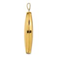 thumbnail image 2 of 14k Yellow Gold Oval Heavy Half Locket Pendant Charm, 2 of 7