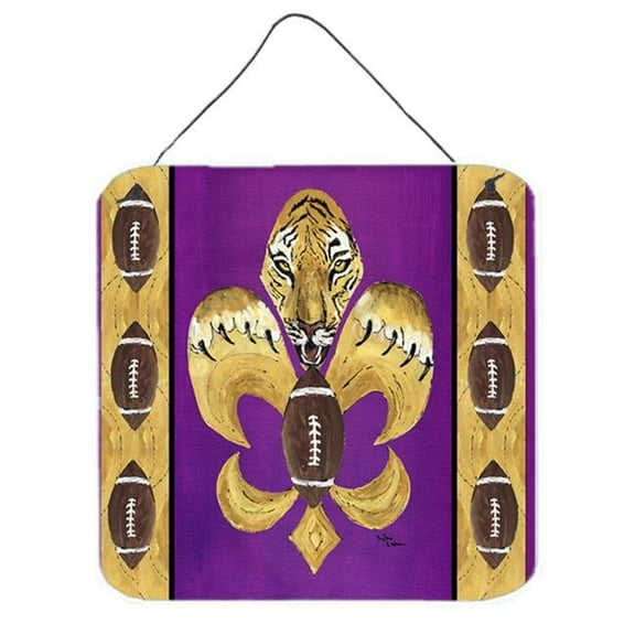 Tiger Football Fleur De Lis Aluminium Metal Wall Or Door Hanging Prints