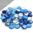 thumbnail image 2 of Dark Blue, Light Blue, Clear Blend Reflective Fire Glass Beads 3/4" for Fireplace and Landscaping 20 lbs, 2 of 3