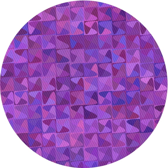 Ahgly Company Machine Washable Indoor Round Transitional Crimson Purple Area Rugs, 3' Round