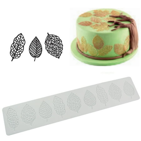 

GROFRY Cake Mold Flexible Multifunctional Leaves Lace Design Non-stick Silicone Fondant Mold for Kitchen