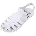 thumbnail image 3 of Women's Flat Sandals, Wide Width Sandals for Women, Going Out Shoes for Women, Women's Mexicanos Huaraches Sandals Summer Beach Vacation Closed Toe Ankle Strap Flats Walking Wedding Shoes, White 8, 3 of 5