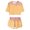 Light Pink, variant on Baby Girl Outfit Ice Cream Print Short Sleeve Top and Shorts Summer Play Set Girls' Clothing Sets Green 8-9T