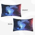 thumbnail image 2 of Sikiie Red And Blue Fire Dragon Print Plush Pillow Cover, Wrinkle-proof and Stain-resistant Pillow Protector without Pillow Core, Home Decoration-20"x30", 2 of 6