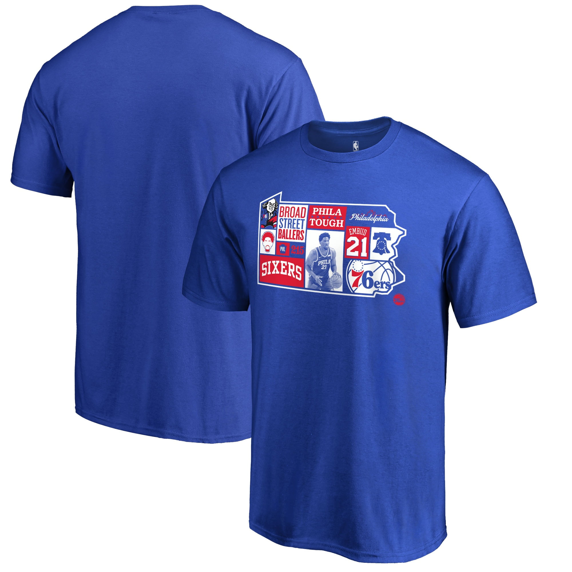 Joel Embiid Philadelphia 76ers Fanatics Branded Player State T-Shirt - Royal - Walmart.com 