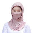 thumbnail image 3 of Lumtrix Summer Women's Hat with Neck Guard & Face Cover with Breathable Holes for Cycling Outdoor Fishing Unisex Pink one size, 3 of 5