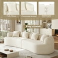 thumbnail image 2 of Wiilayok 131" Modern Chenille Sectional Sofa,Curved Sofa with Deep Seat,Cloud Compression Sofa Couch for Living Room,No Assembly,Beige, 2 of 10